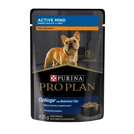 PRO PLAN 7+ ACTIVE MIND POLLO SALSA 85 g