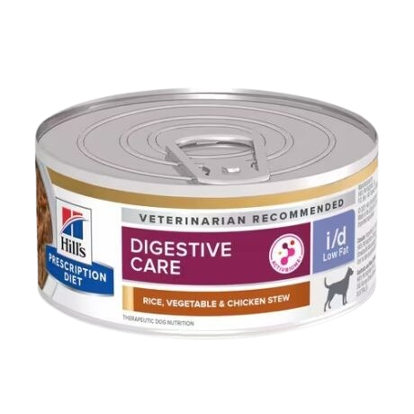 HILLS PD i/d LOW FAT RICE CHICKEN & VG STEW LATA 5.5 OZ