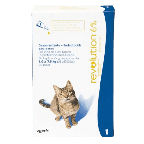 REVOLUTION DESPARASITANTE ENDECTOCIDA PARA GATOS (2.6 a 7.5kg)