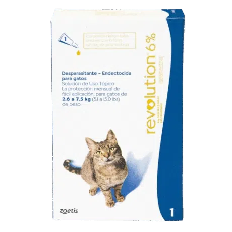 REVOLUTION DESPARASITANTE ENDECTOCIDA PARA GATOS (2.6 a 7.5kg)