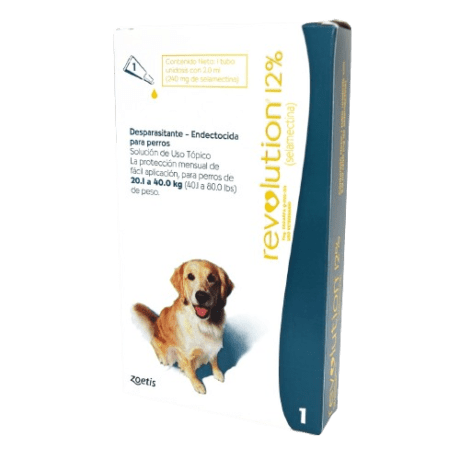REVOLUTION DESPARASITANTE ENDECTOCIDA PARA PERROS (20.1 a 40.0kg)