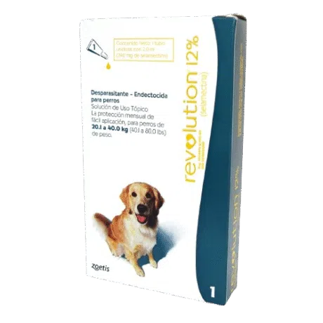 REVOLUTION DESPARASITANTE ENDECTOCIDA PARA PERROS (20.1 a 40.0kg)