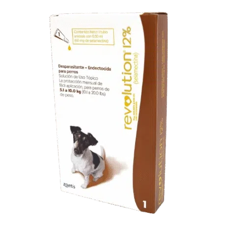 REVOLUTION DESPARASITANTE ENDECTOCIDA PARA PERROS (5.1 a 10.0kg)