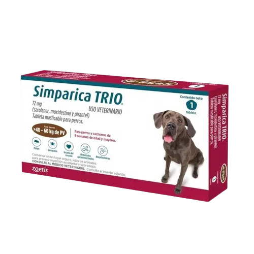 SIMPARICA TRIO 72 mg (40 - 60 Kg)