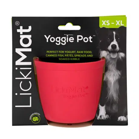 LickiMat Yoggie Pot Rosa - Comedero Antivoracidad para Perros