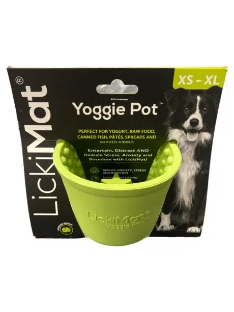 LickiMat Yoggie Pot Verde - Comedero Antivoracidad para Perros