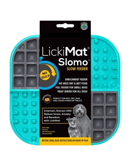 LickiMat Slomo Turquesa - Comedero Antivoracidad para Perros