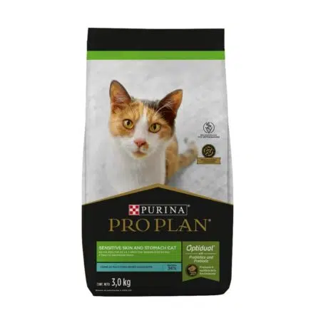 PRO PLAN GATOS CON PIEL Y ESTÓMAGO SENSIBLE 3KG