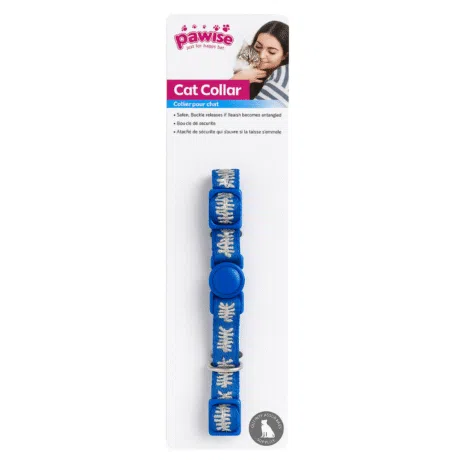 PAWISE COLLAR AJUSTABLE CON DISEÑO DE PECES