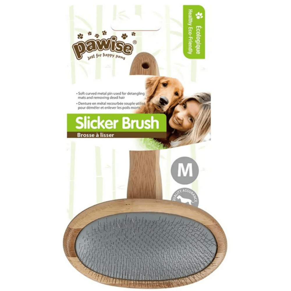 PAWISE CEPILLO SLICKER MADERA M