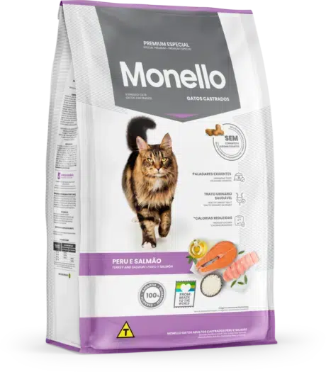 MONELLO GATO ADULTO ESTERILIZADO PAVO Y SALMON