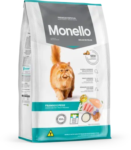 MONELLO GATO BOLAS DE PELOS Y PESCADO