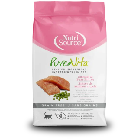 NUTRISOURCE PURE VITA GATO Y GATITO LIBRE DE GRANO SALMON